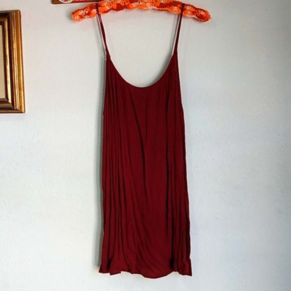 Lace up back dress